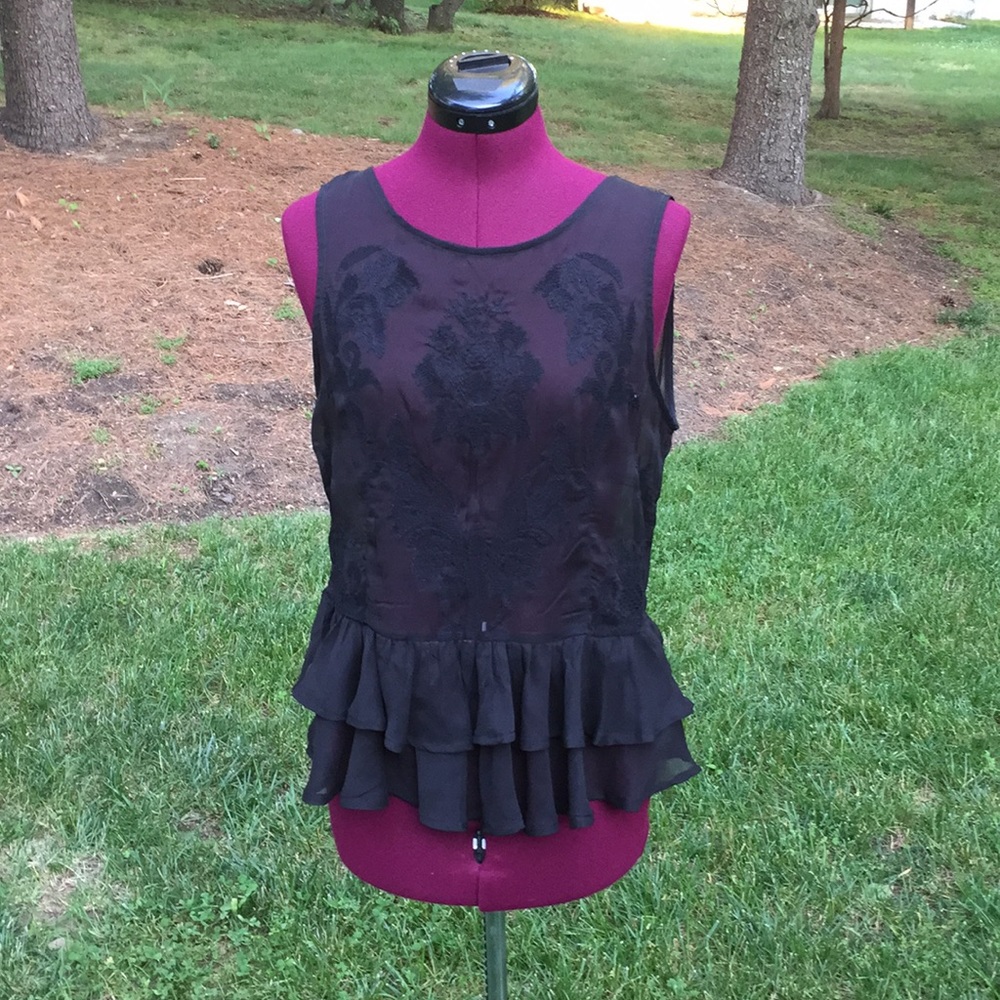 Guess sheer shirt, black , M 😍